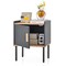 Costway Nightstand Bedside End Table with Door Cabinet for Living Room Bedroom